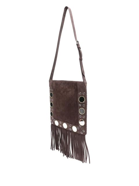 Valentino Garavani fringed crossbody bag - Brown