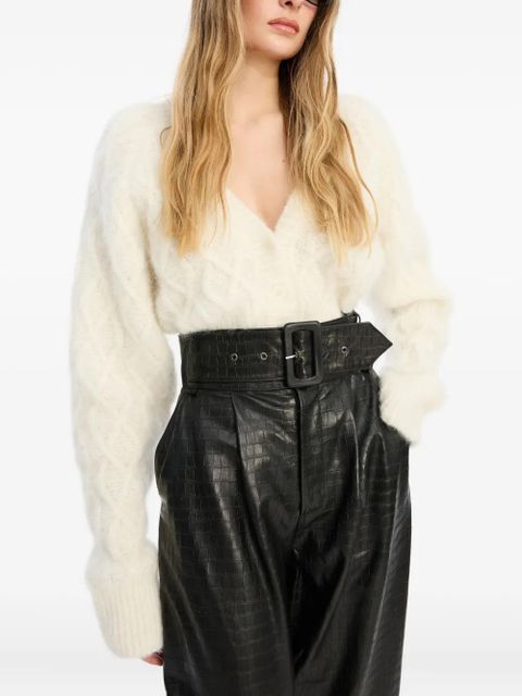 ROTATE BIRGER CHRISTENSEN V-neck cardigan - Neutrals