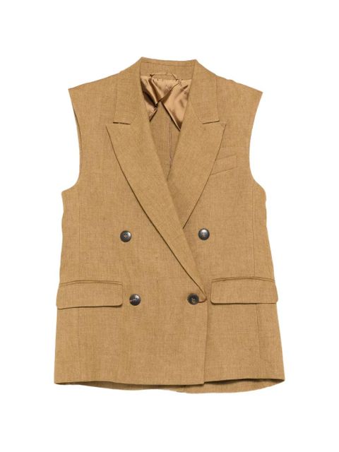 Max Mara double-breasted sleeveless gilet - Neutrals - zdjęcie produktu nr 1