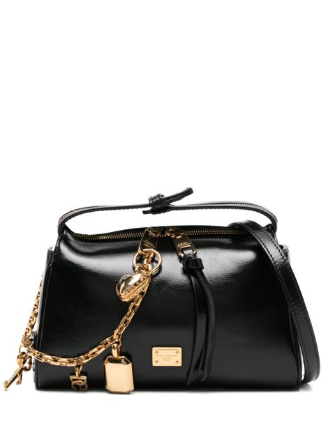 Dolce & Gabbana chain charm leather tote bag - Black - zdjęcie produktu nr 1