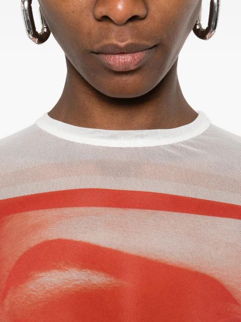 Jean Paul Gaultier eye print T-shirt - White