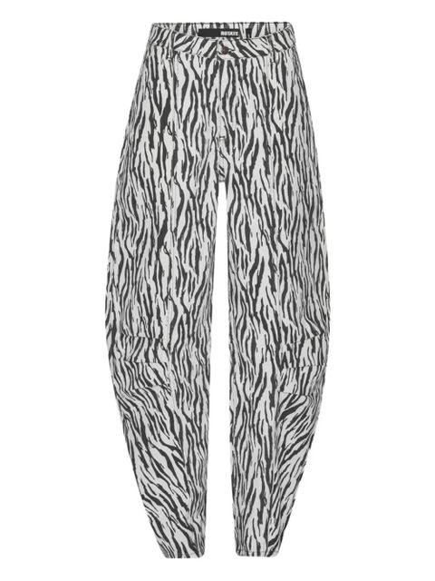 ROTATE BIRGER CHRISTENSEN zebra-print twill pants - White - zdjęcie produktu nr 1