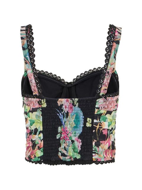 Charo Ruiz Ibiza Sylva floral-print top - Black - zdjęcie produktu nr 2