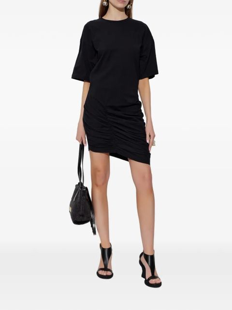 Balmain ruched-detail T-shirt dress - Black