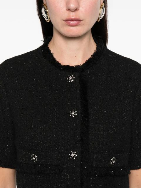 Maje fringed-embellished jacket - Black