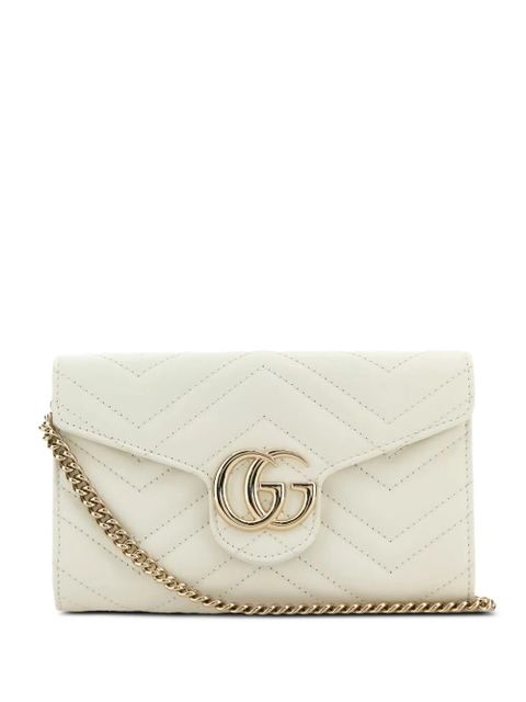 Gucci GG Marmont chevron-leather wallet - White - zdjęcie produktu nr 1