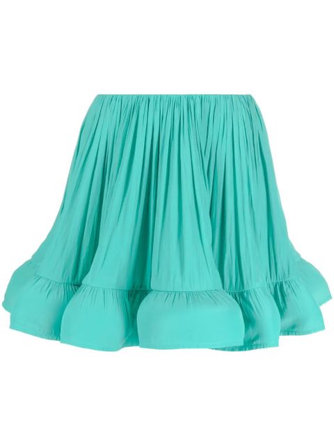 Lanvin ruffled flared miniskirt - Green - zdjęcie produktu nr 1