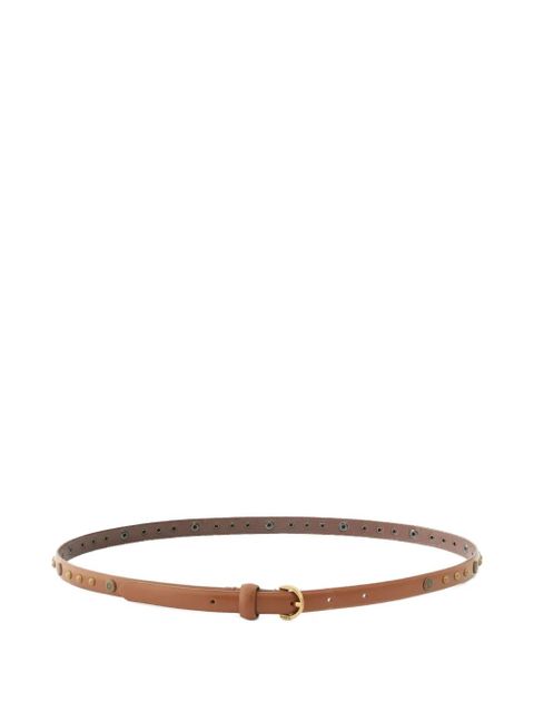 PINKO studded leather belt - Brown