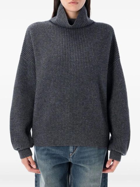 ISABEL MARANT high-neck ribbed knit - Grey - zdjęcie produktu nr 1