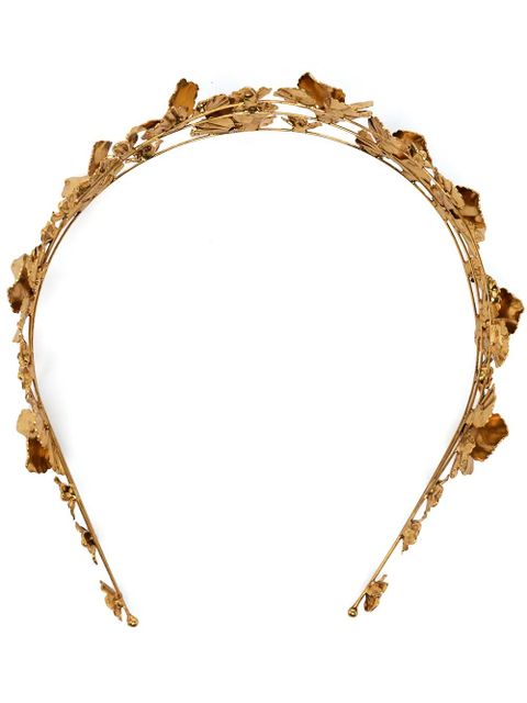 Jennifer Behr Sariyah floral-detail headband - Gold - zdjęcie produktu nr 1