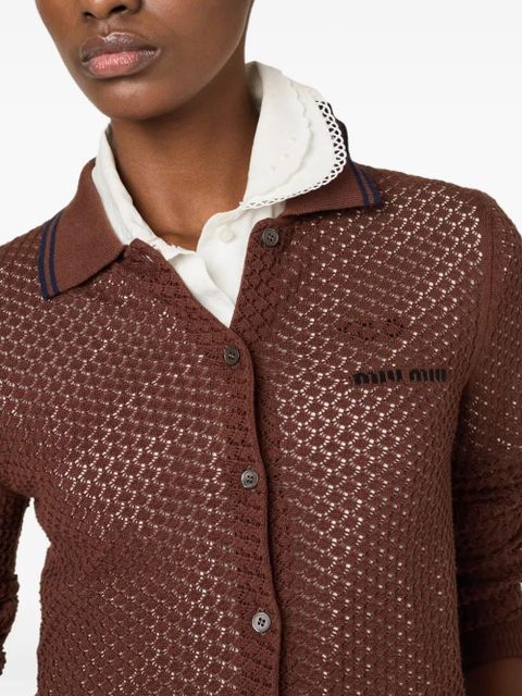 Miu Miu cotton cardigan - Brown