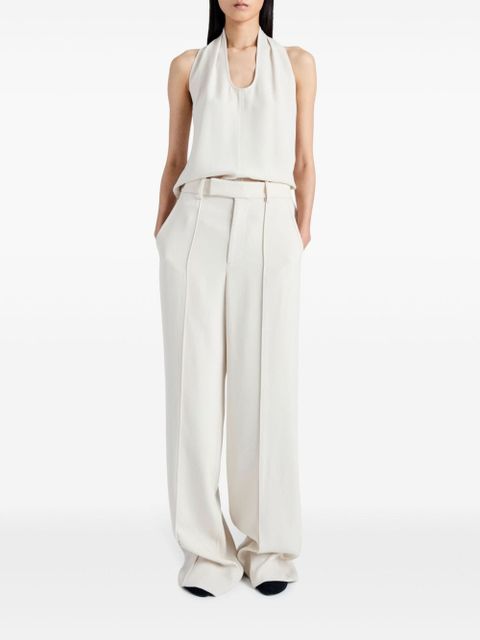 Proenza Schouler Weyes Matte Trousers - White - zdjęcie produktu nr 2