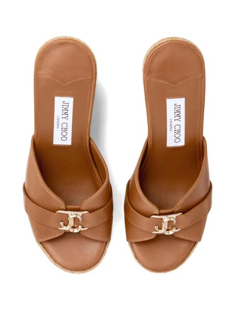 Jimmy Choo 100mm Leda espadrilles - Brown
