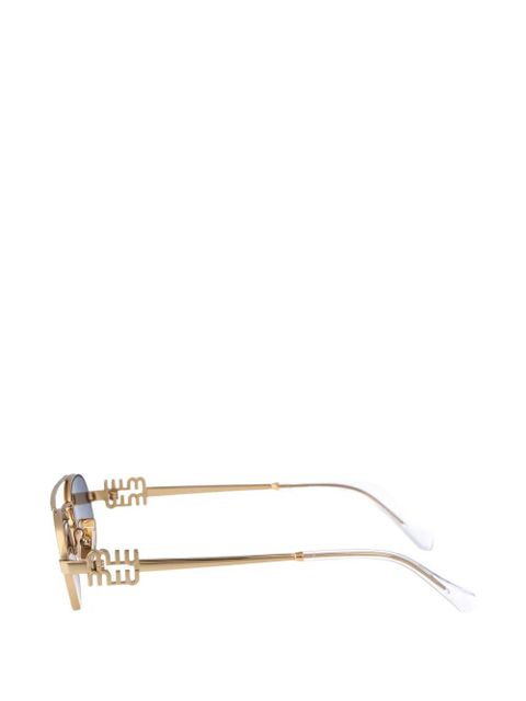 Miu Miu oval logo sunglasses - Gold