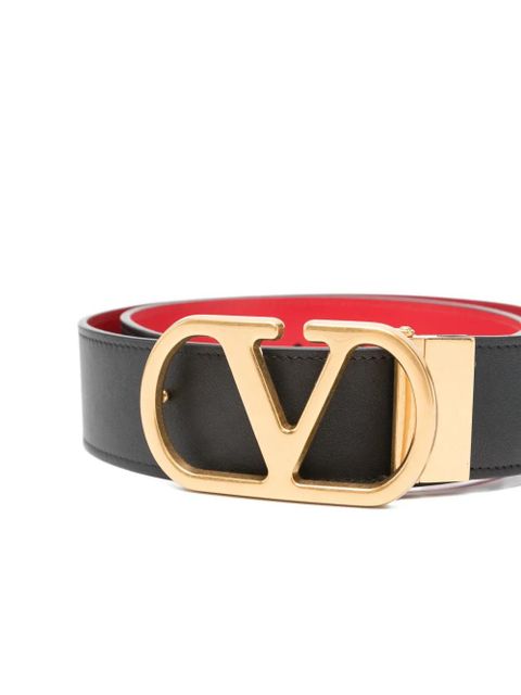 Valentino Garavani logo-buckle leather belt - Black - zdjęcie produktu nr 2