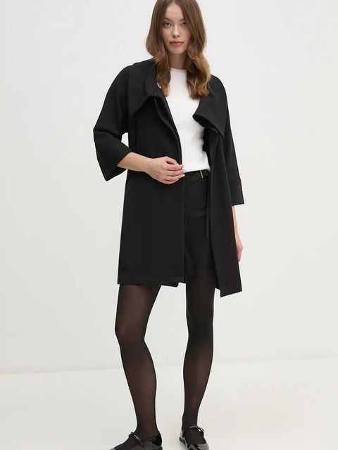 Joseph Ribkoff płaszcz damski kolor czarny przejściowy oversize 153302 - zdjęcie produktu nr 2