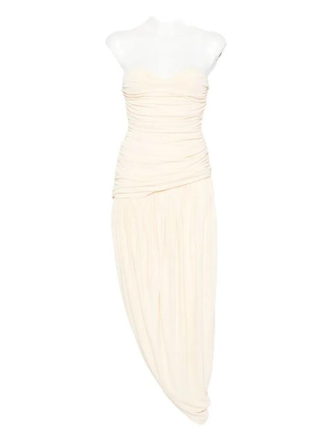 Magda Butrym draped open-leg dress - Neutrals