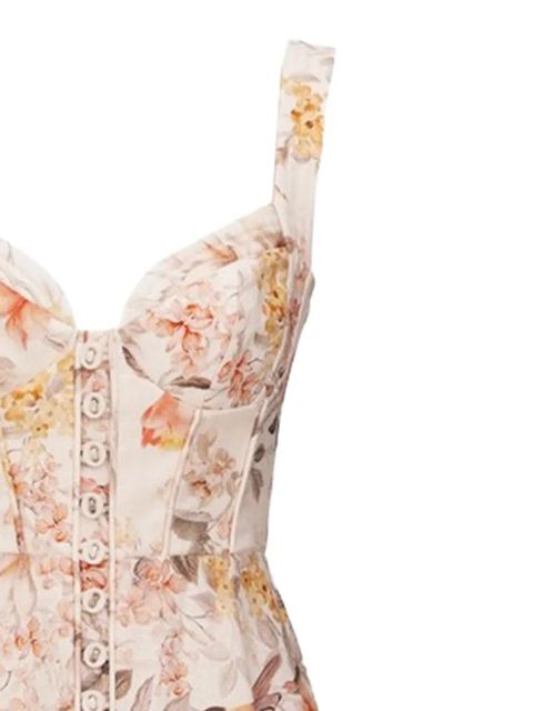 ZIMMERMANN button-up floral-pattern midi dress - Neutrals - zdjęcie produktu nr 2