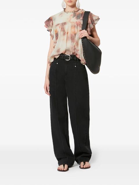 MARANT ÉTOILE Daliyane ruffled blouse - Neutrals - zdjęcie produktu nr 2