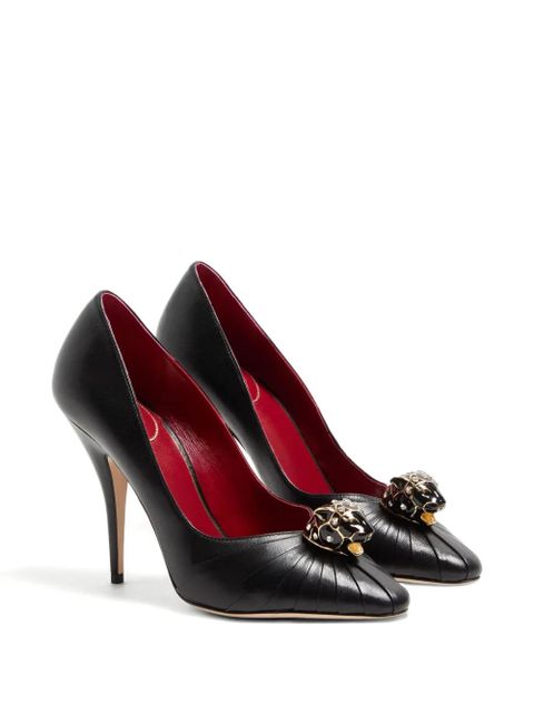Valentino Garavani 105mm Panthea pleated pumps - Black