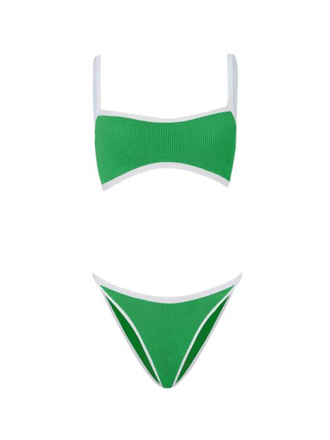 Hunza G Tyler contrast-trim bikini - Green - zdjęcie produktu nr 1