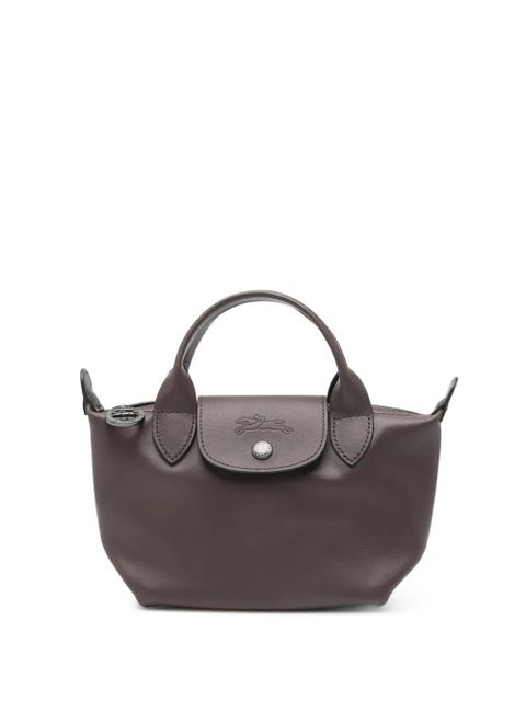 Longchamp Le Pliage leather tote bag - Brown - zdjęcie produktu nr 1