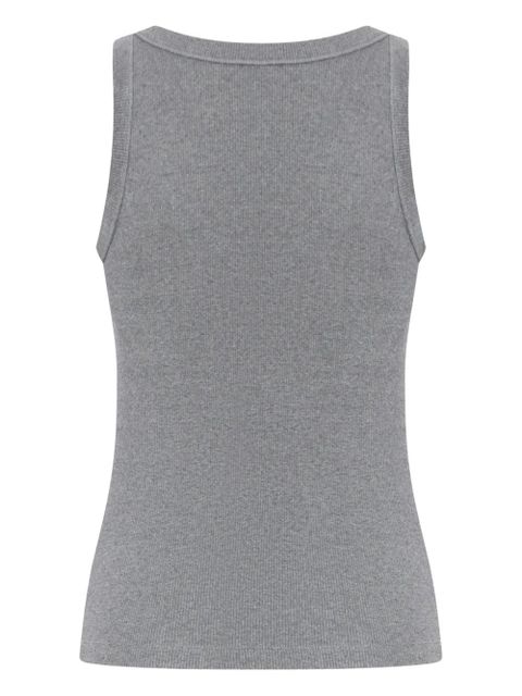 Miu Miu ribbed label tank top - Grey - zdjęcie produktu nr 2