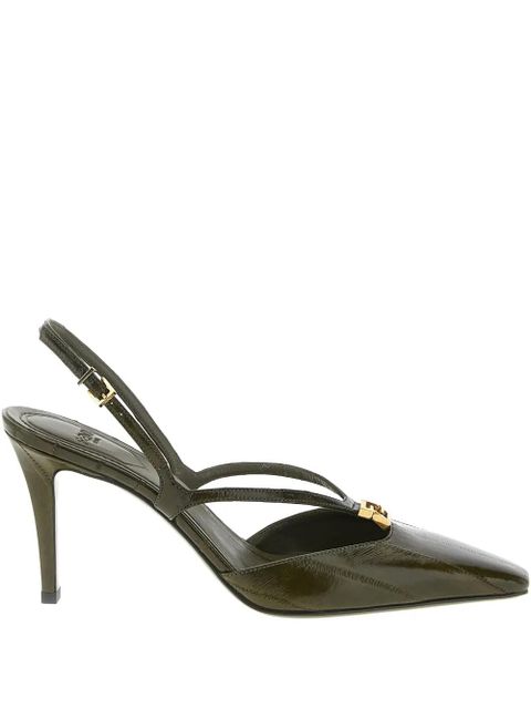 FENDI 85mm FFold slingback pumps - Green - zdjęcie produktu nr 1