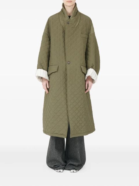 Maison Margiela quilted single-breasted coat - Green - zdjęcie produktu nr 2