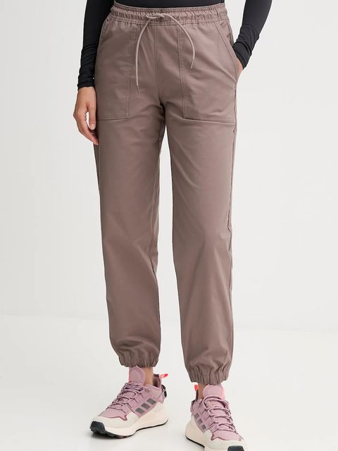 Columbia spodnie ROC Ripstop damskie kolor brązowy high waist 2135771 - zdjęcie produktu nr 1