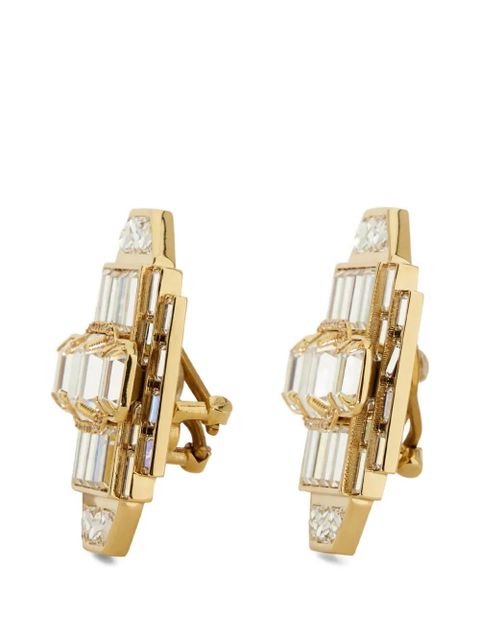 Ferragamo Déco earrings with crystals - Gold