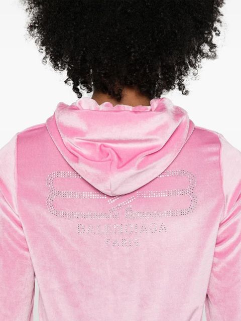 Balenciaga BB Paris zip-up hoodie - Pink