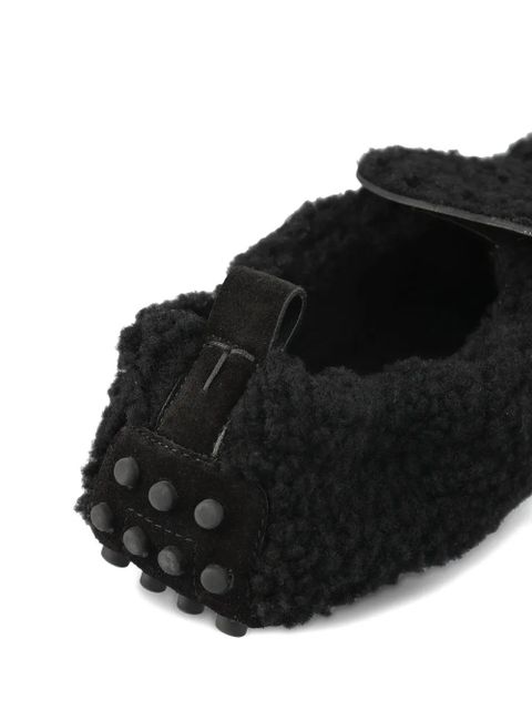 Tod's shearling loafers - Black