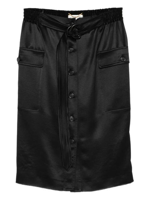 Saint Laurent buttoned belted mini skirt - Black - zdjęcie produktu nr 1