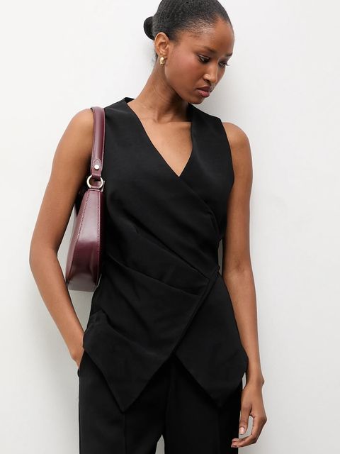 Answear.LAB kamizelka kolor czarny oversize - zdjęcie produktu nr 1