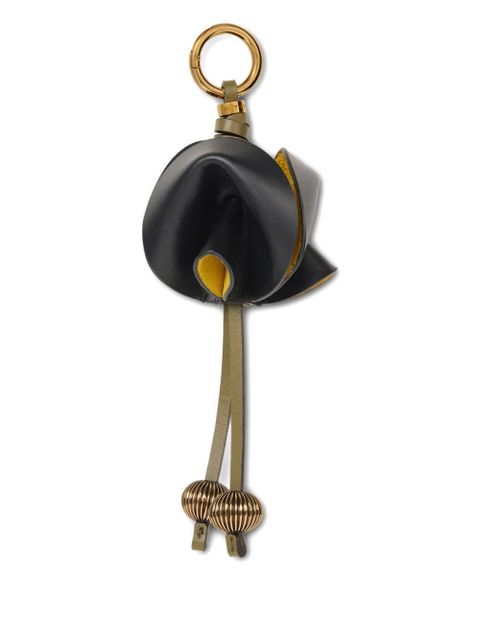 ETRO flower-shaped leather charm - Black