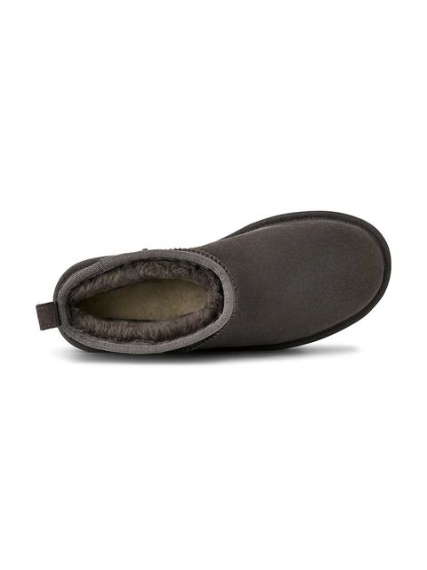 UGG śniegowce zamszowe Classic Ultra Mini Platform kolor szary 1135092.CHRC