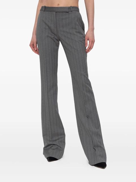 Alexander McQueen pinstripe flared trousers - Grey