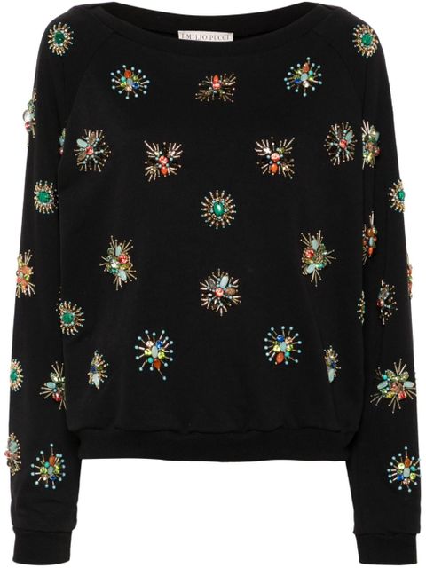 PUCCI embroidered sweatshirt - Black - zdjęcie produktu nr 1