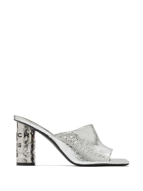 Givenchy Tape logo-print heeled sandals - Silver - zdjęcie produktu nr 1