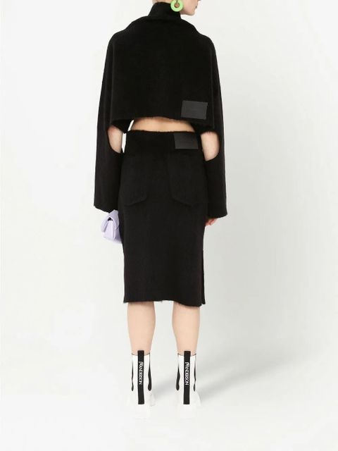 JW Anderson wool-blend midi pencil skirt - Black - zdjęcie produktu nr 2