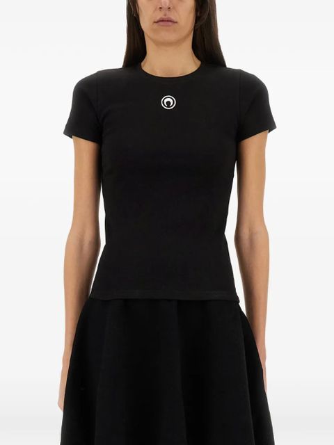 Marine Serre logo-detail T-shirt - Black - zdjęcie produktu nr 1