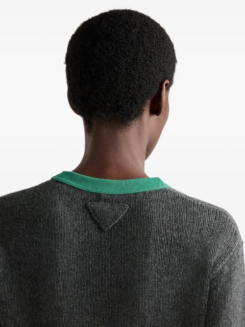 Prada short-sleeve cashmere sweater - Grey