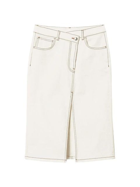 TWINSET contrast-stitch midi skirt - Neutrals - zdjęcie produktu nr 1