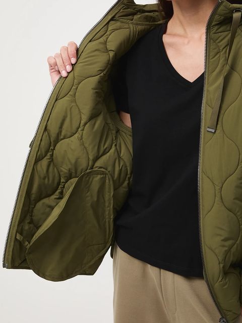 Medicine kurtka damska kolor zielony przejściowa oversize