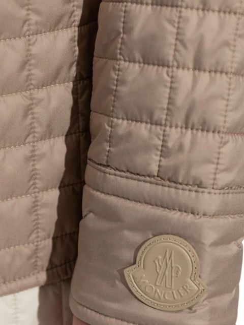 Moncler quilted shirt jacket - Neutrals