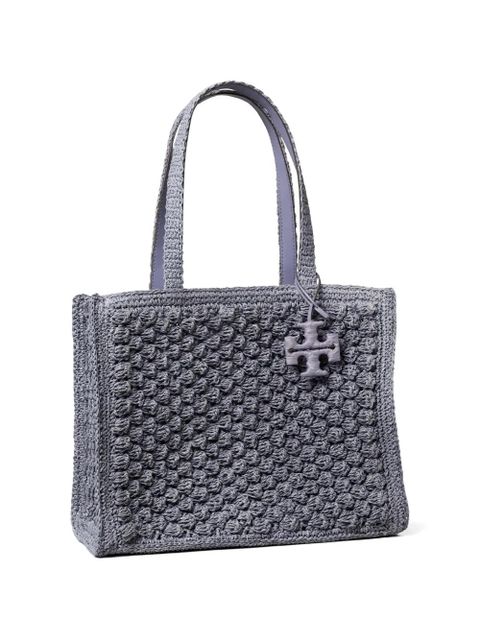 Tory Burch small Ella hand-crocheted popcorn tote bag - Grey