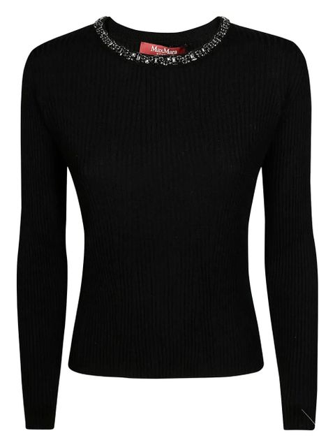 Max Mara Catone crystal-embellished top - Black - zdjęcie produktu nr 1
