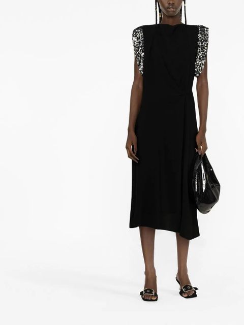 ISABEL MARANT Leronia sequin-embellished midi dress - Black - zdjęcie produktu nr 2