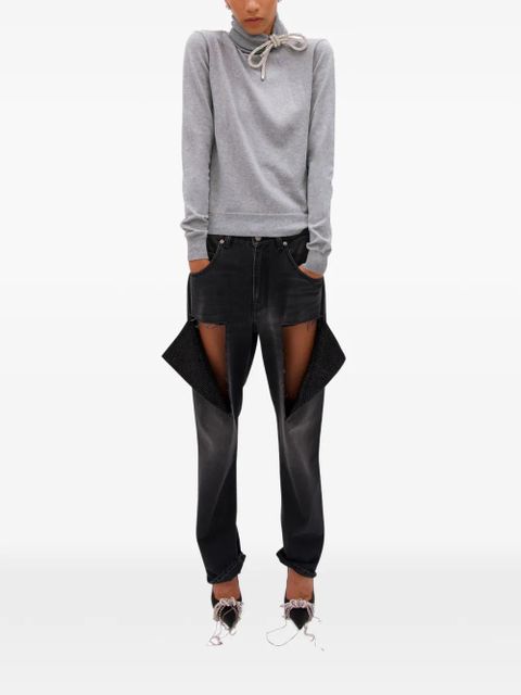 AREA crystal-knot turtleneck sweater - Grey - zdjęcie produktu nr 2